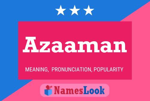 Azaaman Name Poster