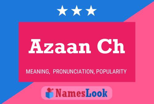 Azaan Ch Name Poster