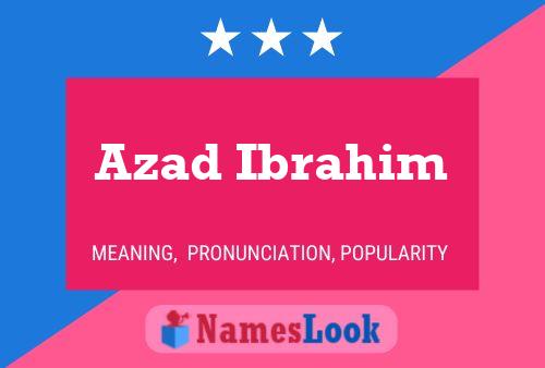 Azad Ibrahim Name Poster