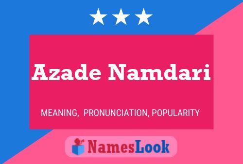 Azade Namdari Name Poster