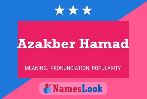 Azakber Hamad Name Poster