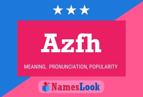 Azfh Name Poster