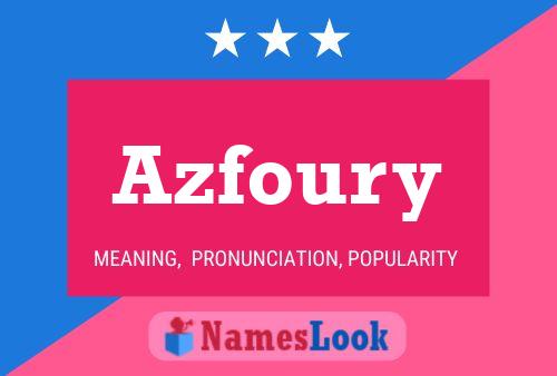 Azfoury Name Poster