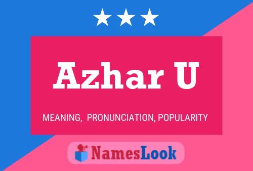 Azhar U Name Poster