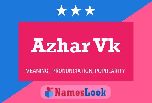 Azhar Vk Name Poster