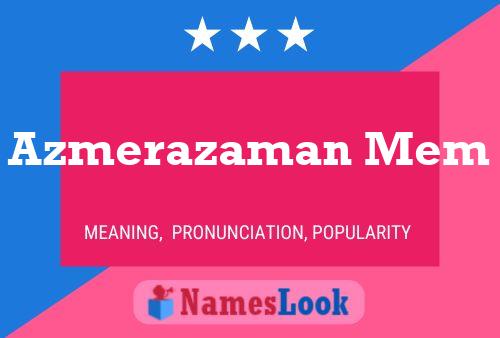 Azmerazaman Mem Name Poster