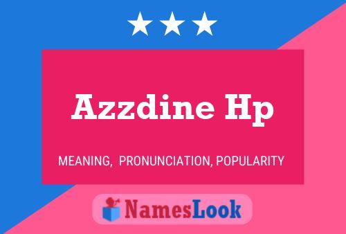 Azzdine Hp Name Poster