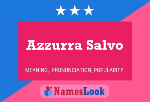 Azzurra Salvo Name Poster