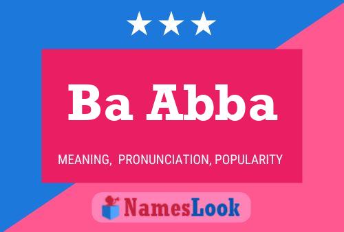 Ba Abba Name Poster