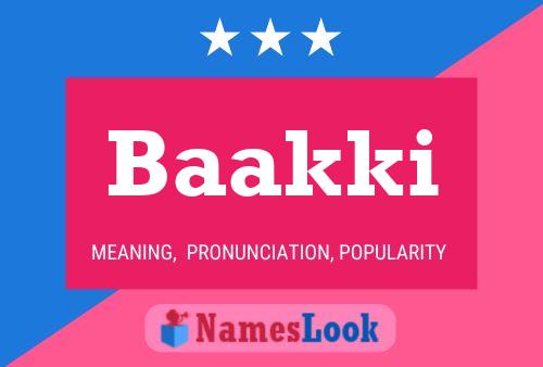 Baakki Name Poster