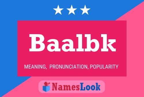 Baalbk Name Poster