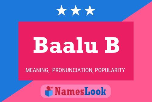 Baalu B Name Poster