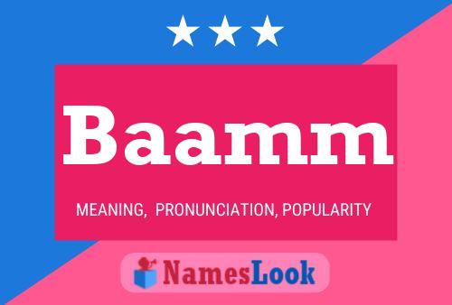 Baamm Name Poster