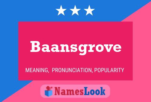 Baansgrove Name Poster