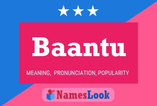 Baantu Name Poster