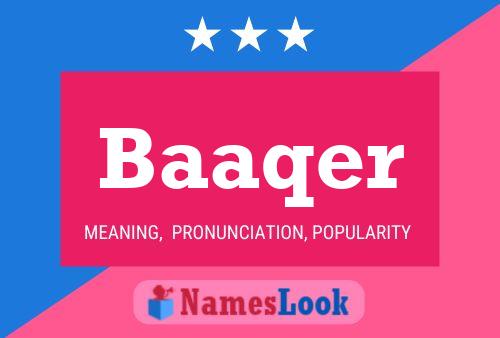 Baaqer Name Poster