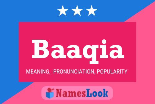 Baaqia Name Poster