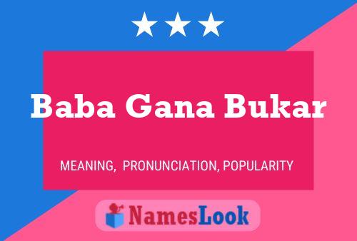 Baba Gana Bukar Name Poster