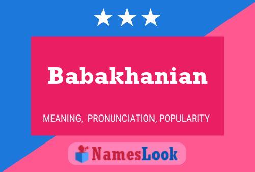 Babakhanian Name Poster