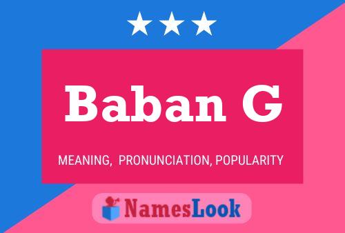 Baban G Name Poster