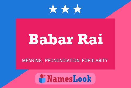 Babar Rai Name Poster