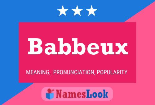 Babbeux Name Poster