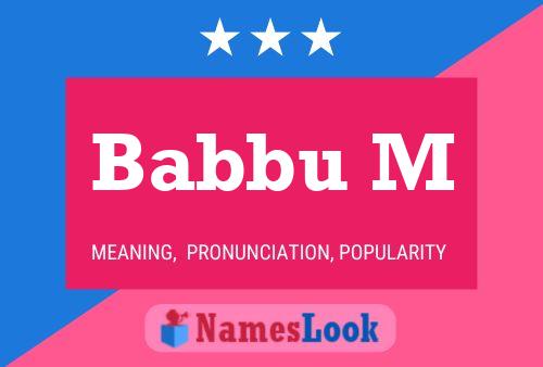 Babbu M Name Poster