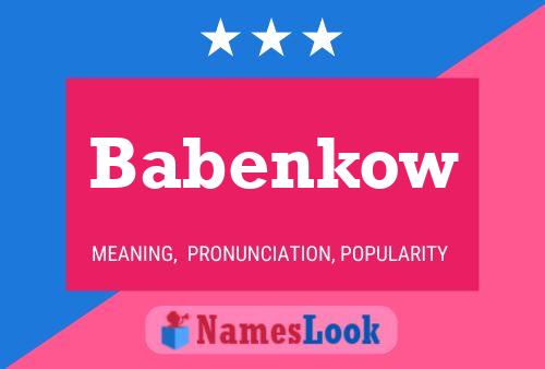 Babenkow Name Poster