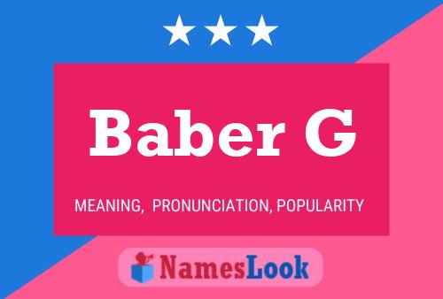 Baber G Name Poster