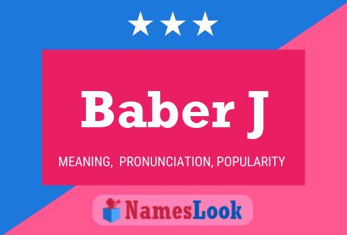 Baber J Name Poster