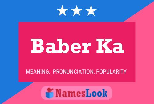 Baber Ka Name Poster