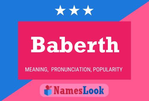 Baberth Name Poster