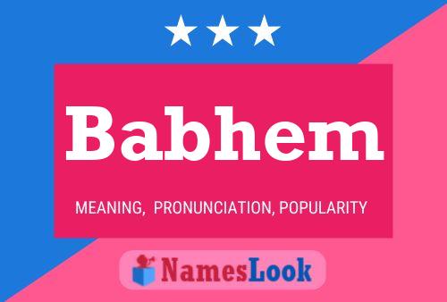 Babhem Name Poster