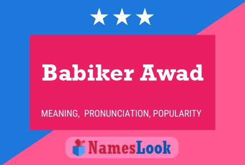 Babiker Awad Name Poster