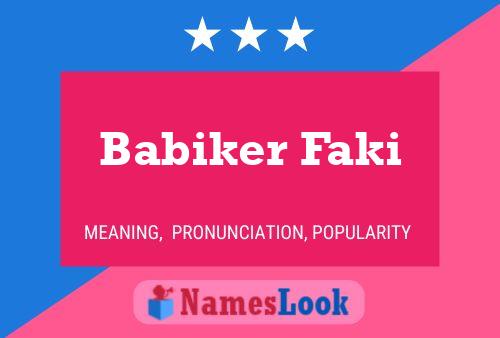 Babiker Faki Name Poster