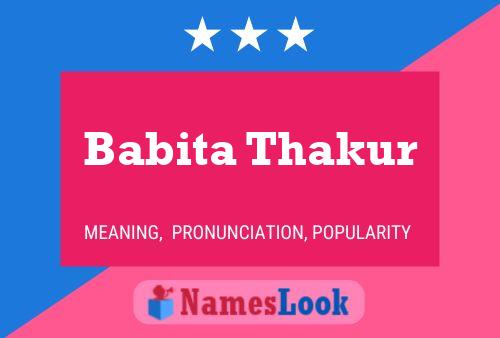 Babita Thakur Name Poster