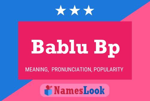 Bablu Bp Name Poster