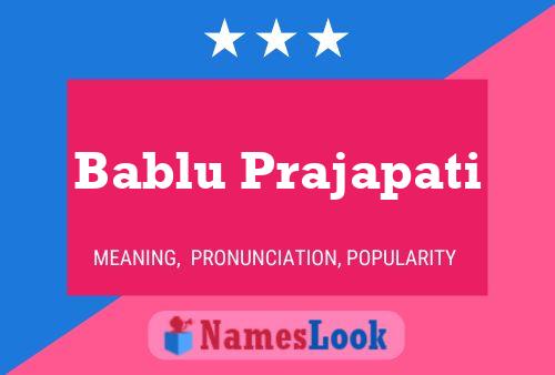 Bablu Prajapati Name Poster