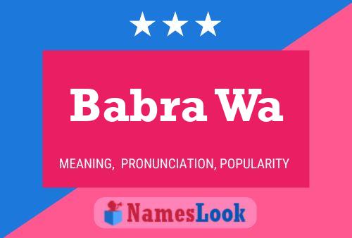 Babra Wa Name Poster