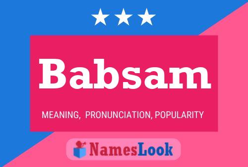 Babsam Name Poster