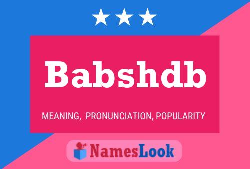 Babshdb Name Poster