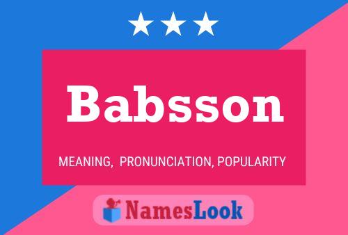 Babsson Name Poster