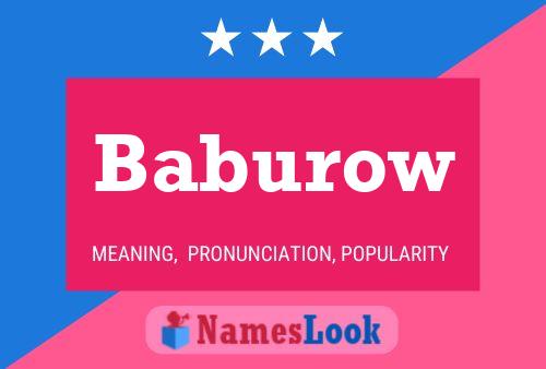 Baburow Name Poster