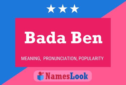 Bada Ben Name Poster