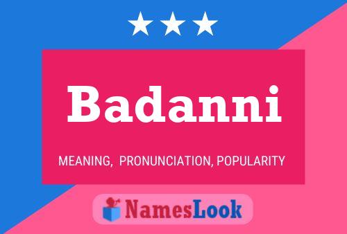 Badanni Name Poster