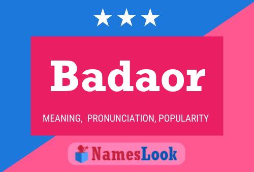 Badaor Name Poster