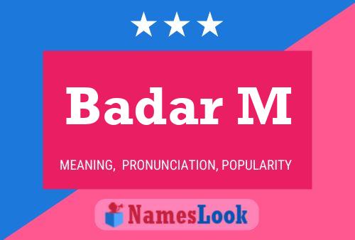 Badar M Name Poster