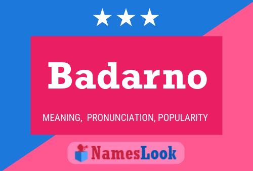 Badarno Name Poster