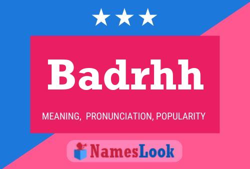 Badrhh Name Poster