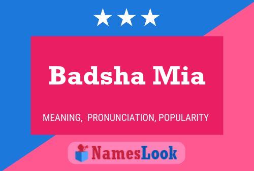 Badsha Mia Name Poster